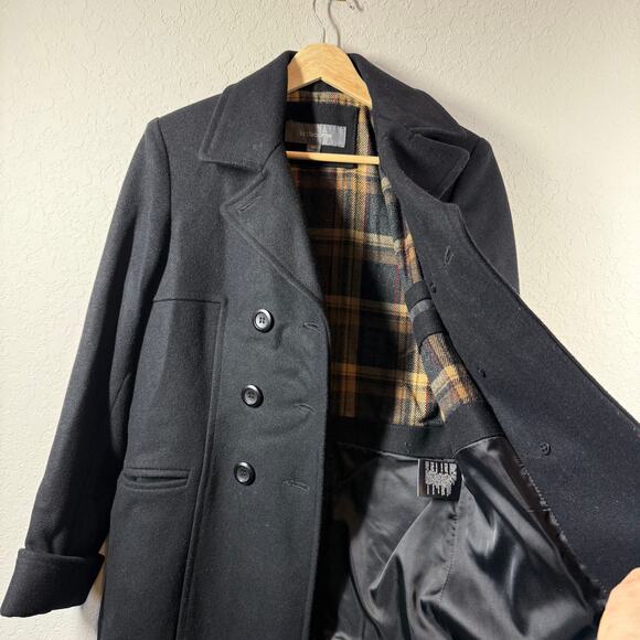 Liz Claiborne Women's 100% Wool Black Peacoat Size Small Petite - Picture 6 of 8